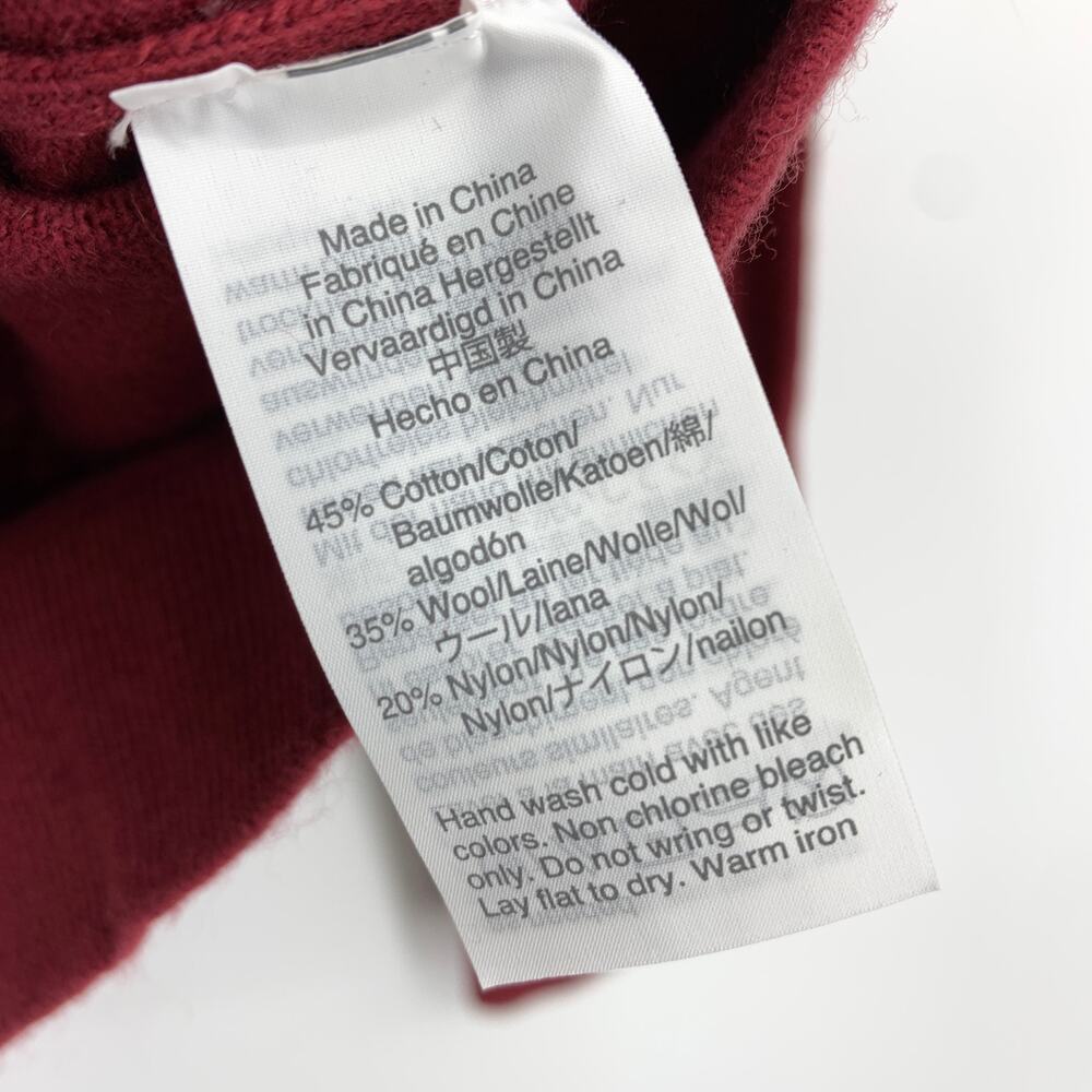 J.Crew Mercantile Cotton Wool Blend Teddie Pullover Sweater Womens Sz M Red NEW - Picture 6 of 6